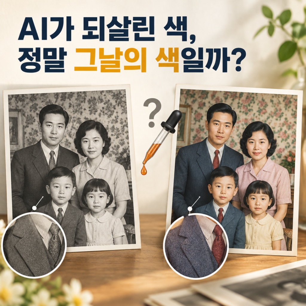 AI가 오래된 흑백사진에 입힌 색, 정말 그날의 색일까? - 대표 이미지