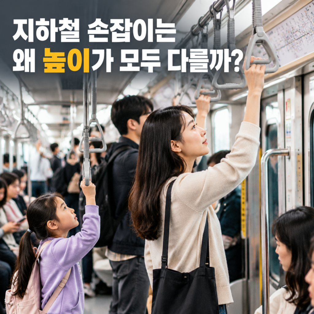 지하철 손잡이는 왜 모두 같은 높이에 달려 있지 않을까? - 대표 이미지