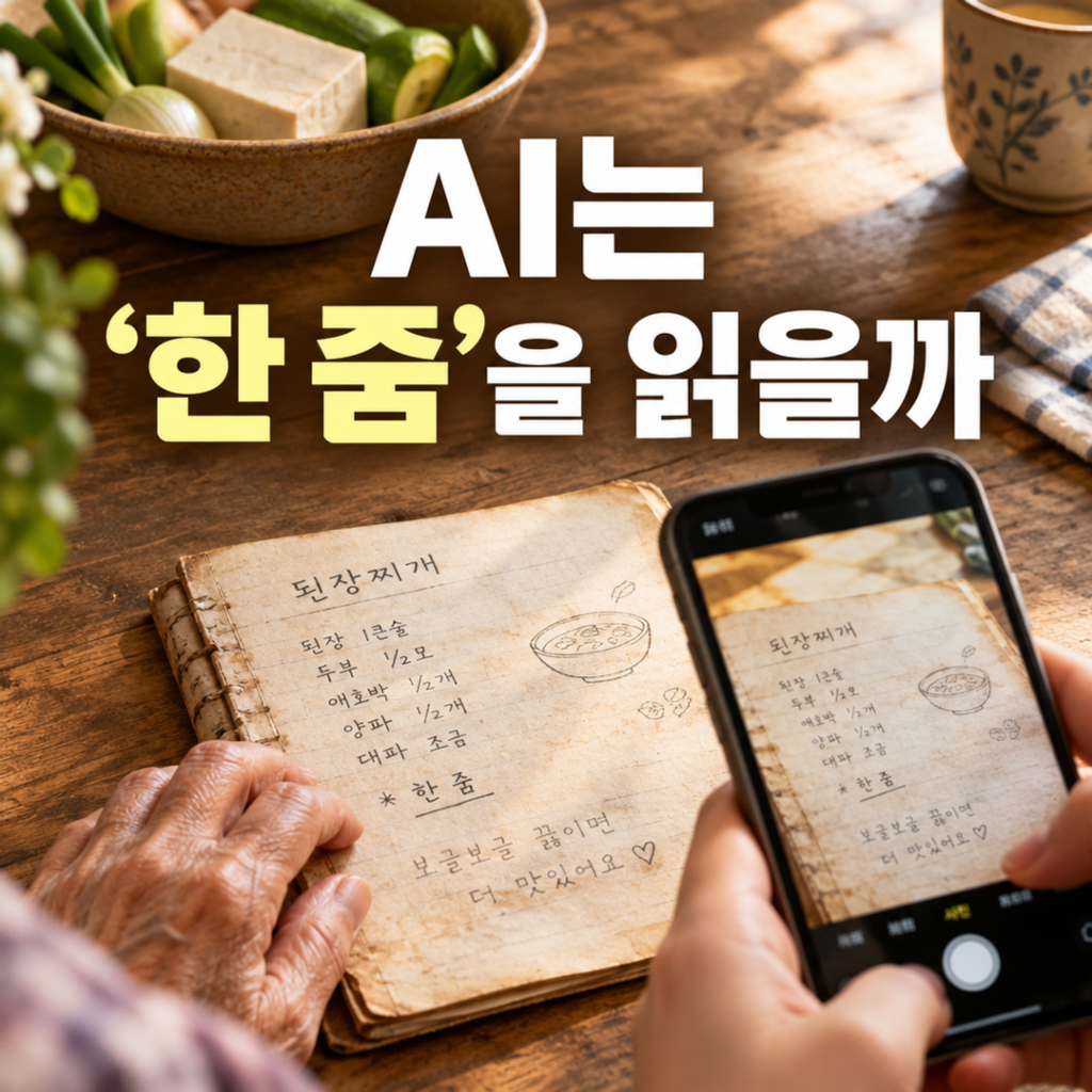 할머니 레시피의 ‘한 줌’, AI는 어떻게 읽을까? - 대표 이미지