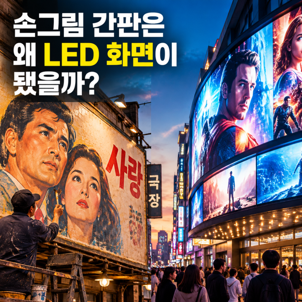 손으로 그리던 영화 간판, 왜 이제는 LED 화면이 됐을까? - 대표 이미지